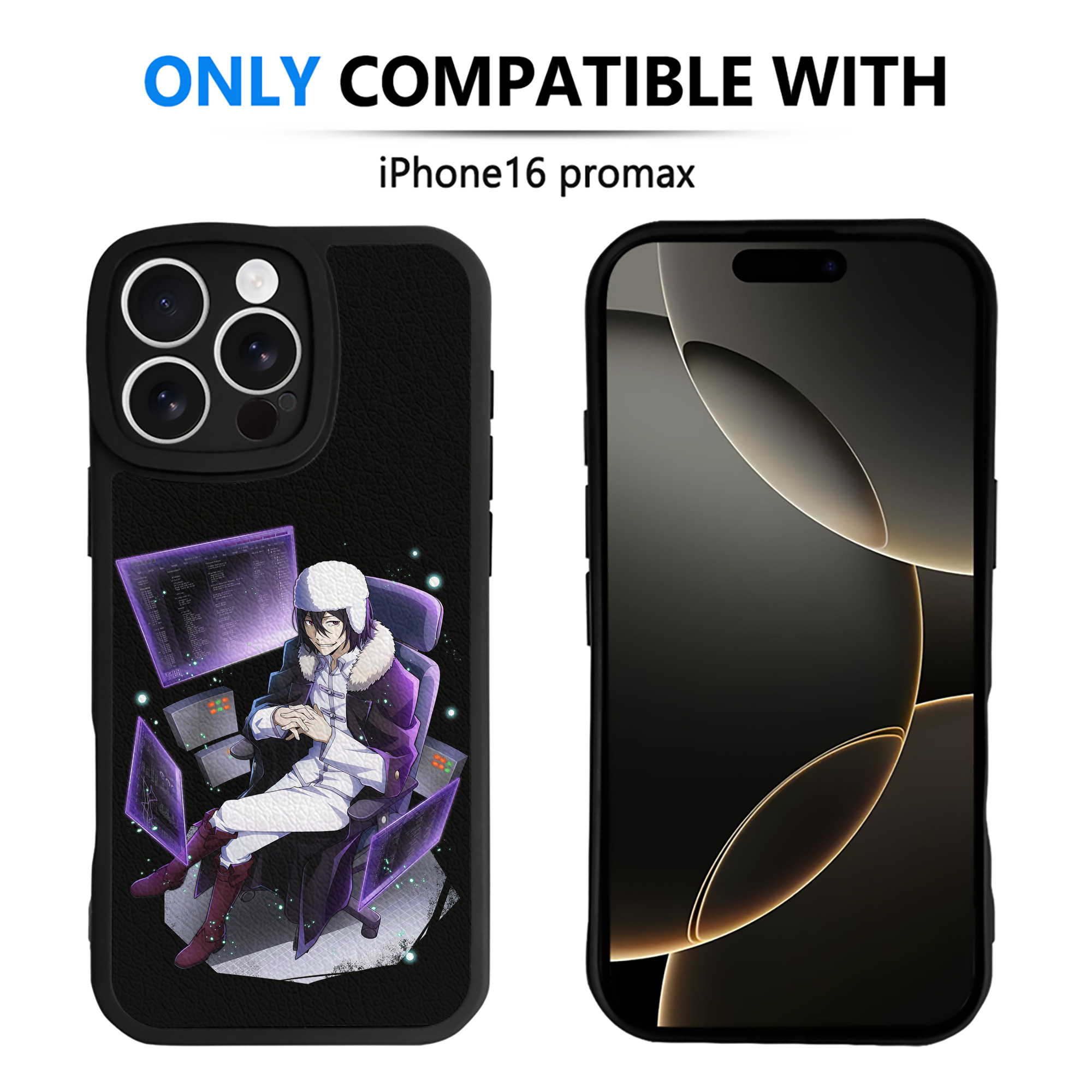 （画像用） 文豪ストレイドッグス Bungo Stray Dogs 【iPhone 16シリーズ対応】シリコンスマホケース（レザー調） 材質：シリコン